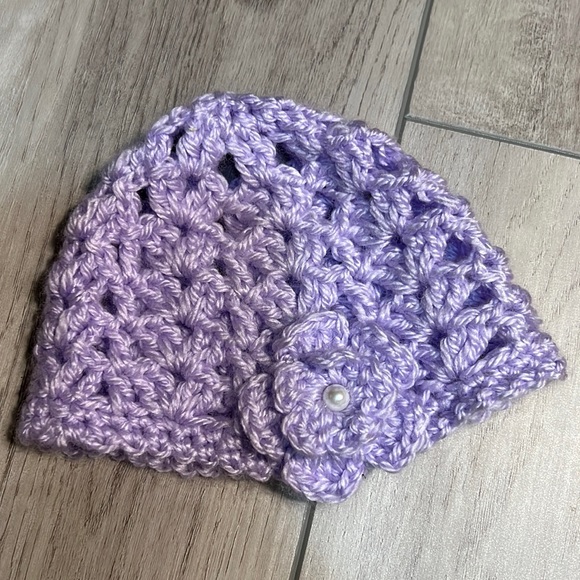 handmade Accessories New Hand Crochet Baby Hat Purple Poshmark